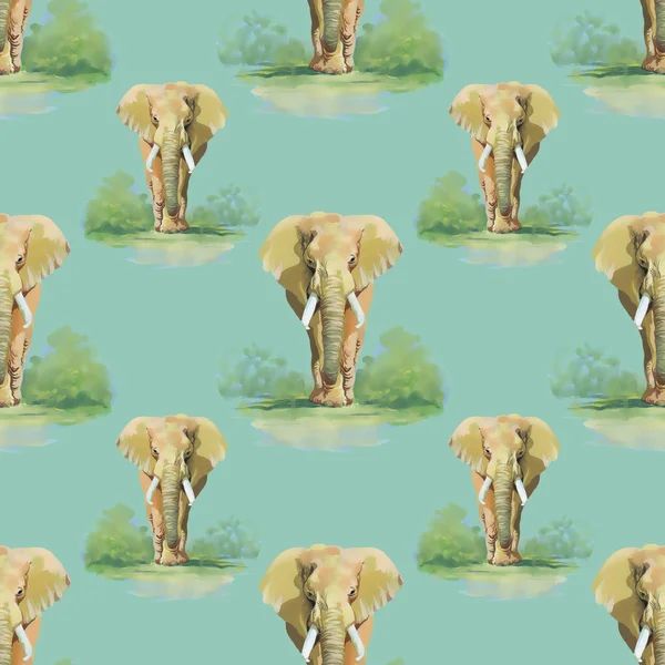 Achtergrond met schattige olifanten — Stockfoto