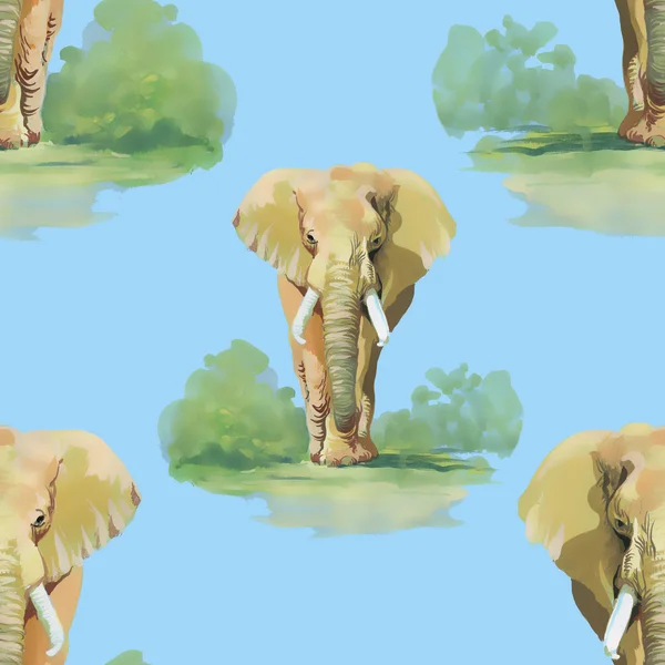 Background with cute elephants — Stock Photo, Image