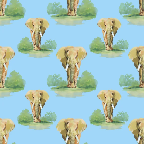 Background with cute elephants — Stock Photo, Image