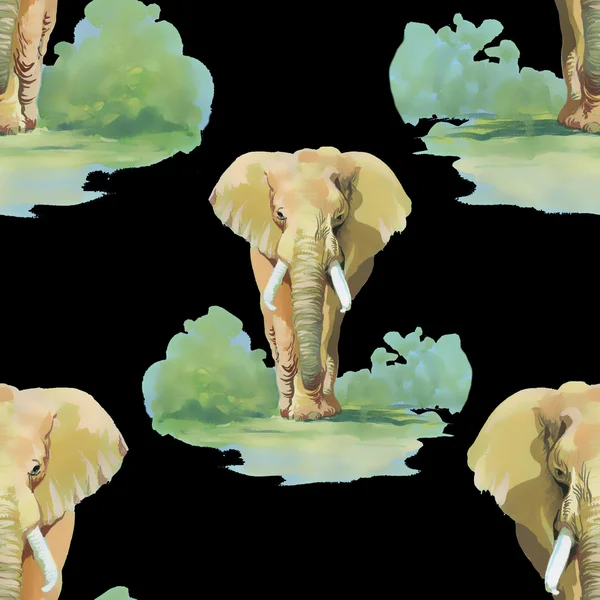 Background with cute elephants — Stock Photo, Image