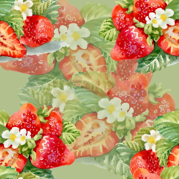 Strawberries pattern — Stock Photo, Image