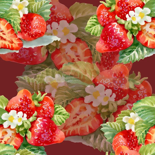 Strawberries pattern — Stock Photo, Image