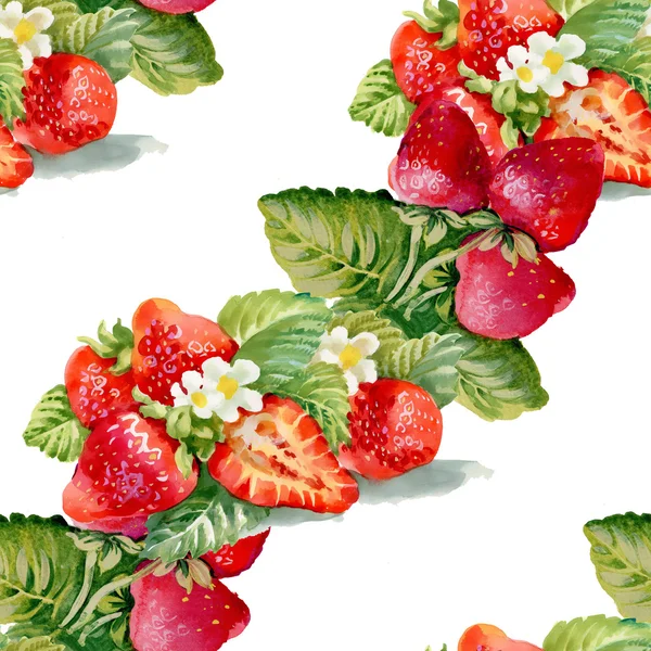 Patrón fresas — Foto de Stock