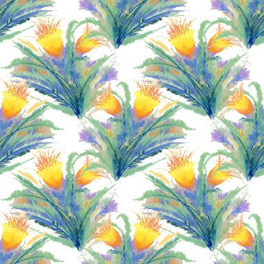 Suluboya kırmızı çiçek