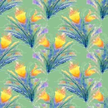 Suluboya kırmızı çiçek