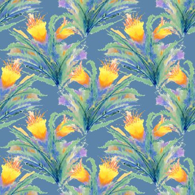 Suluboya kırmızı çiçek