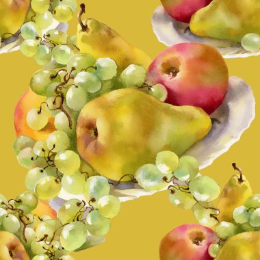 bir tabak meyve ile natürmort