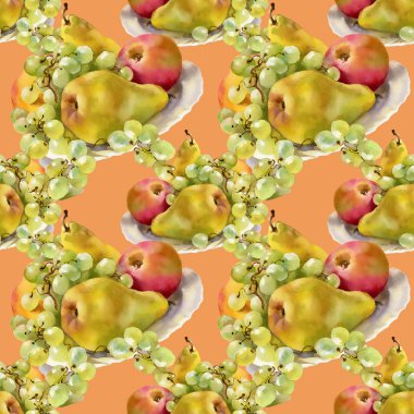 bir tabak meyve ile natürmort