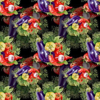 suluboya sebze seamless modeli