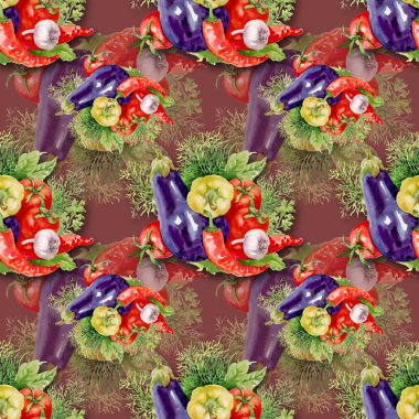 suluboya sebze seamless modeli