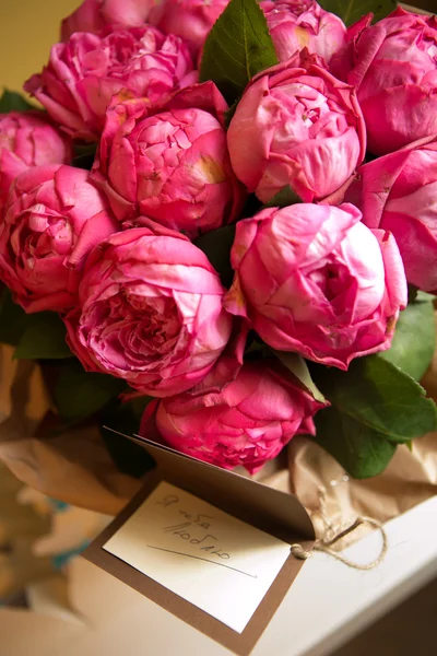 Hochzeitsstrauß, Blumen, Rosen, schöner Strauß — Stockfoto