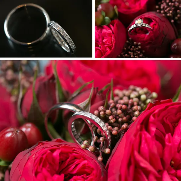 Conjunto de anillos de boda — Foto de Stock