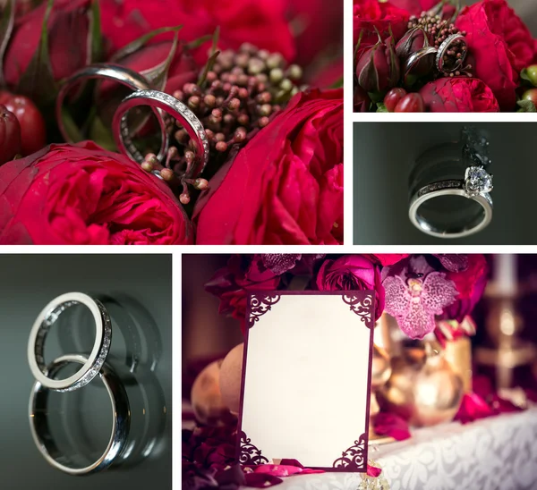 Set of wedding rings Stock Image