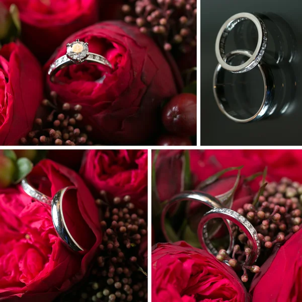 Collage of wedding rings Stock Photo by ©stahov 41583461