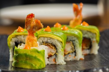 Organik suşi rulo ile karides tempura Restaurant
