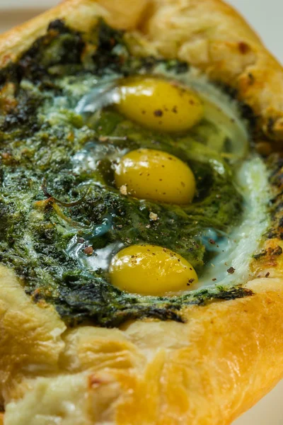 Close up adjarian khachapuri — Stock Photo, Image