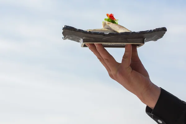 Filet de poisson biologique cuit à la vapeur — Photo