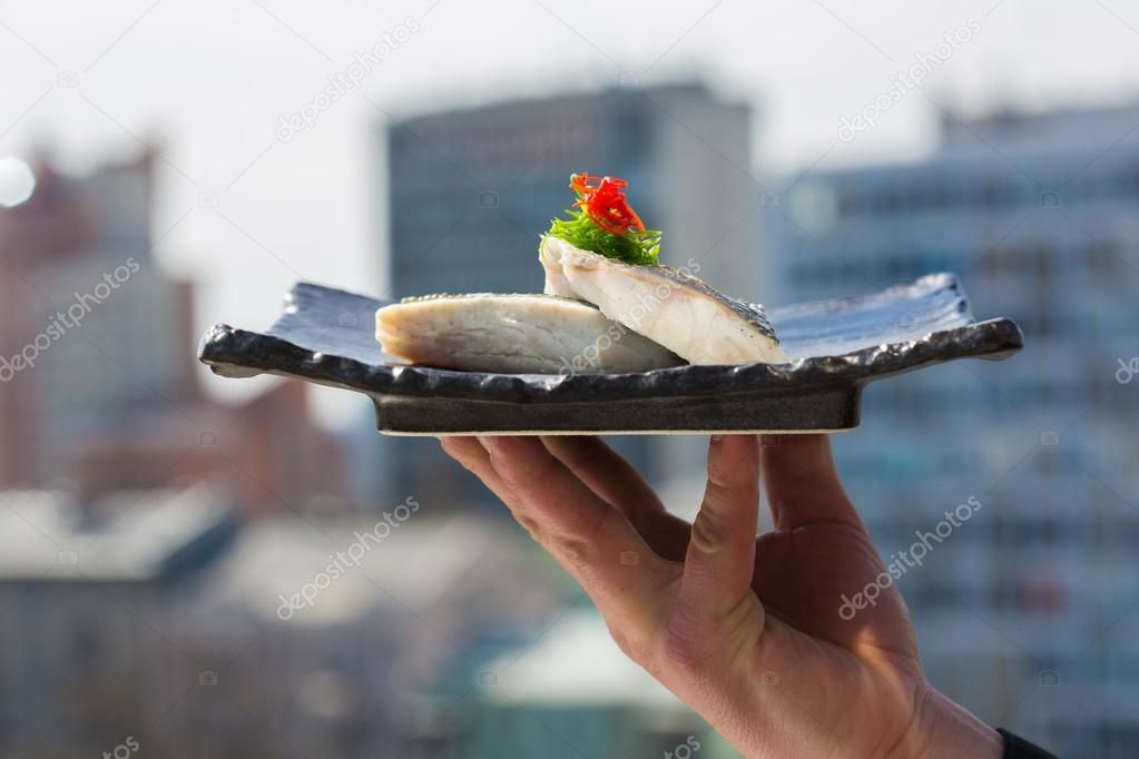 steamed organic fish fillet 