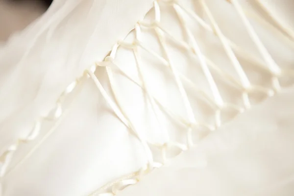 Close up of a wedding dress. Creative background — Stock Photo, Image