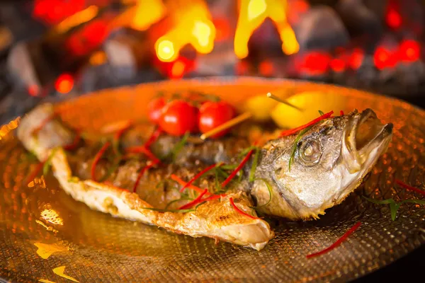 Fish Grill in the restaurant — Stock Photo, Image