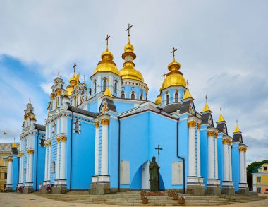 St. Michaels Altın Kubbe Manastırı - Ukrayna Kiev 'deki ünlü kilise kompleksi