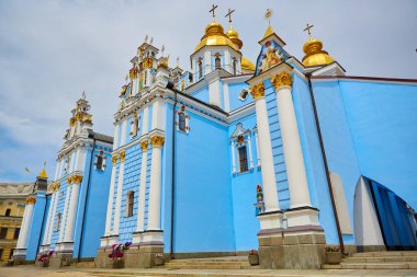 St. Michaels Altın Kubbe Manastırı - Ukrayna Kiev 'deki ünlü kilise kompleksi