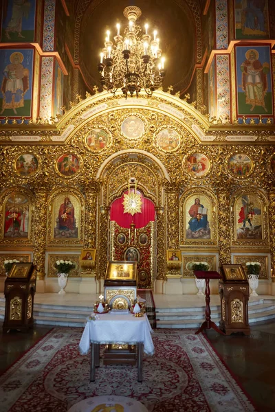 Interior del monasterio de cúpula dorada de San Miguel en Kiev, Ucrania . — Foto de Stock