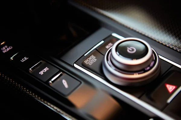 Luxury car tune control panel. Modern car interior —  Fotos de Stock