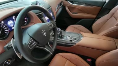 Ukraine, Kyiv - October 20, 2021: Presentation of new models Maserati.