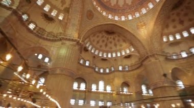İstanbul, Türkiye 'de Mavi Cami veya Sultan Ahmet Cami iç mimarisi