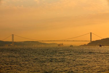 İstanbul Boğazı Köprüsü. 15 Temmuz Şehitler Köprüsü. İstanbul, Türkiye.