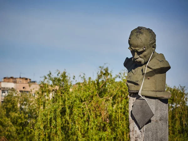 Borodianka Région Kiev Ukraine Monument Chevtchenko Été Abattu Par Les — Photo