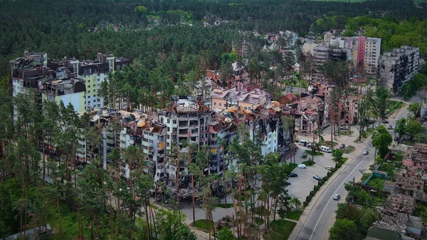 Irpin Kyjevská Oblast Ukrajina Května 2022 Válka Ukrajině Zničil Budovy — Stock fotografie