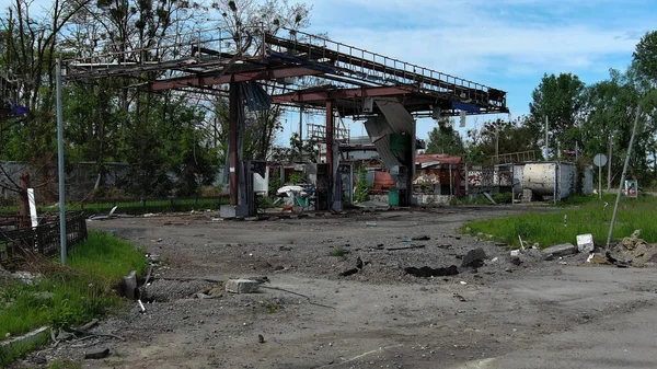 Irpin Kyjevská Oblast Ukrajina Května 2022 Válka Ukrajině Zničil Budovy — Stock fotografie