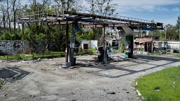 Irpin Região Kiev Ucrânia Maio 2022 Guerra Ucrânia Edifícios Destruídos — Fotografia de Stock