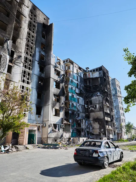 Borodianka Ukraine May 2022 Houses Destroyed Russian Soldiers City Russias — Stock Photo, Image