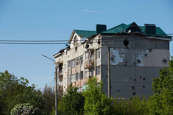 우크라이나 2022 도시에서 러시아군에 파괴된 우크라이나 러시아 — 스톡 사진