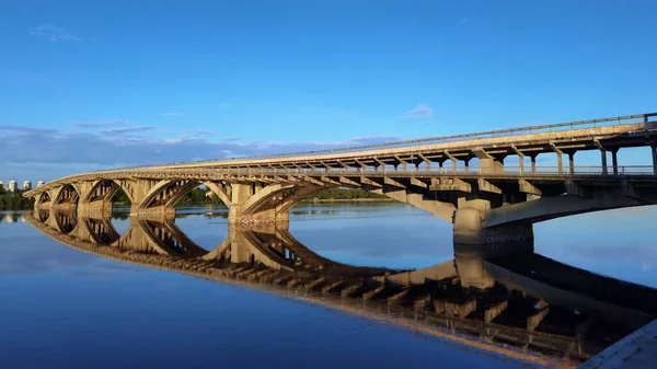 Bridge Metro Dnipro River Kyiv Ukraine — Stock Photo, Image