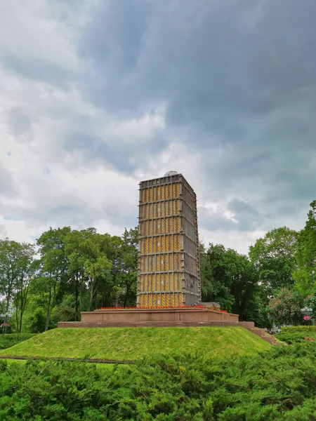 Monument Taras Shevchenko Protected Bombing Shevchenko Park War Time Kyiv — Stock Photo, Image