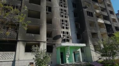 Borodianka, Ukrayna, 28 Mayıs 2022: Rus askerleri tarafından yıkılan evler. Rusya 'nın Ukrayna ile savaşı