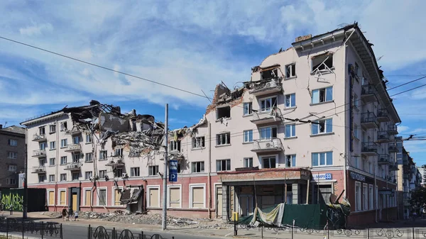 Chernihiv Ukraine June 2022 Consequences Explosion Hotel Ukraine Russian Missile — ストック写真