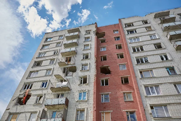 Chernihiv Ukraine June 2022 War Ukraine Damaged Ruined Multi Storey — Stock Photo, Image