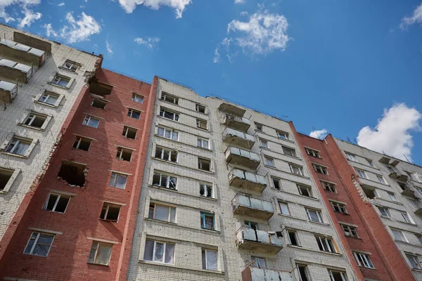 Chernihiv Ukraine June 2022 War Ukraine Damaged Ruined Multi Storey — Stock Photo, Image