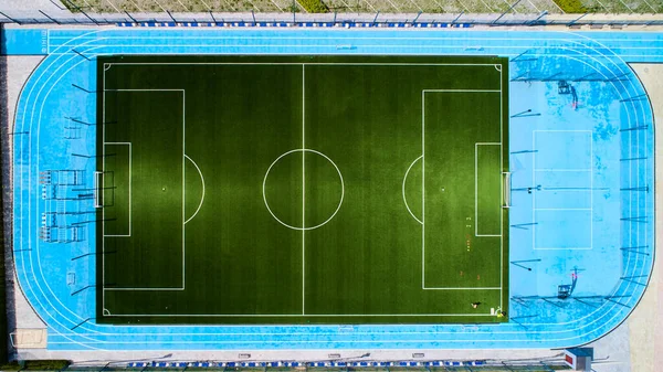 Soccer field or football field pattern and texture background. Sport background for create tactic idea and game strategy