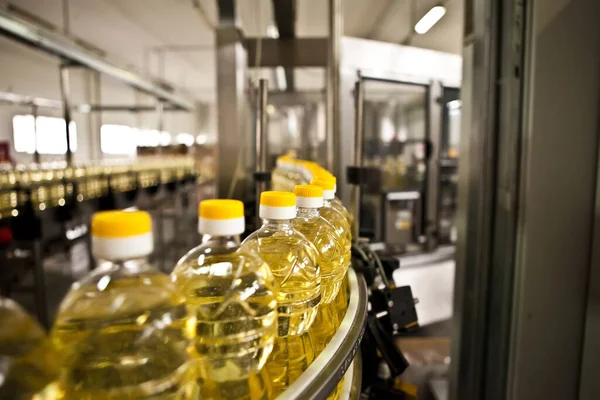 Factory for the production of edible oils. Shallow DOFF. Selective focus. Ukraine