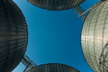 Grain elevator silos in Ukraine.