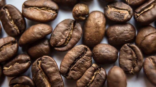 Zbliżenie Brązowego Palonego Tła Kawy Południe — Zdjęcie stockowe