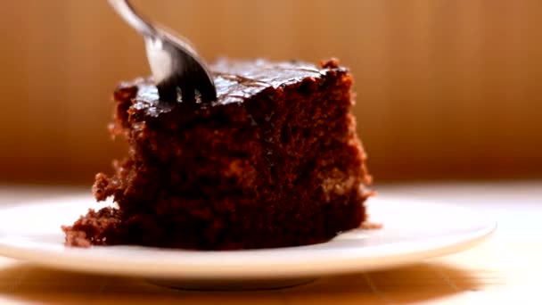 Torta domestica marrone — Video Stock