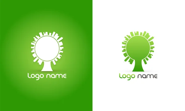 Eco strom obchodní šablona ikony — Stockový vektor
