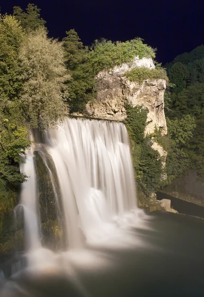 Waterfall at night — Stock Photo, Image